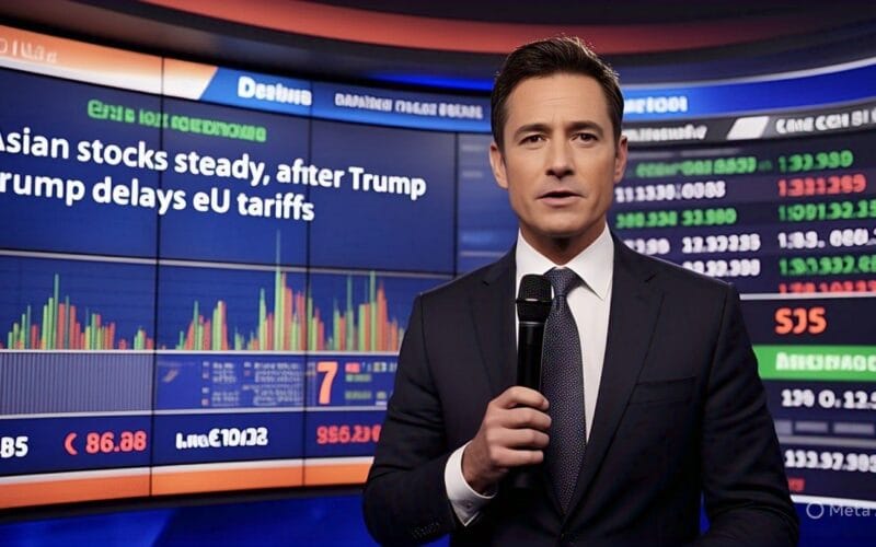 Asian Stocks Hold Steady, Euro Rallies as Trump Delays EU Tariffs